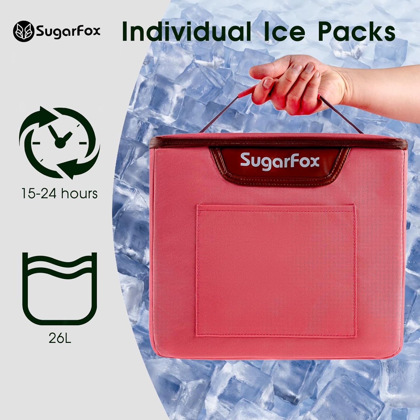 Trunk Organizer, Heavy-Duty Storage for Car & SUV, Foldable Waterproof Car Organizer with Cooler, Collapsible Multi-Compartment Storage, 95L, Pink-M003