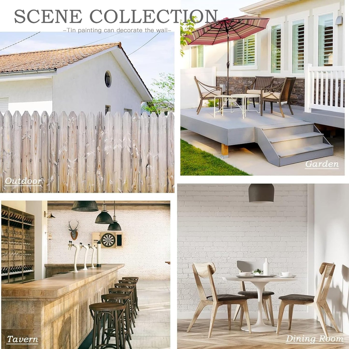 DOLLHOUSE Space Vintage Metal Tin Street Sign Bar Cafe Garage Cave Home Room Wall Bathroom Farmhouse Garden Porch Patio Decor, 16 x 4 Inch