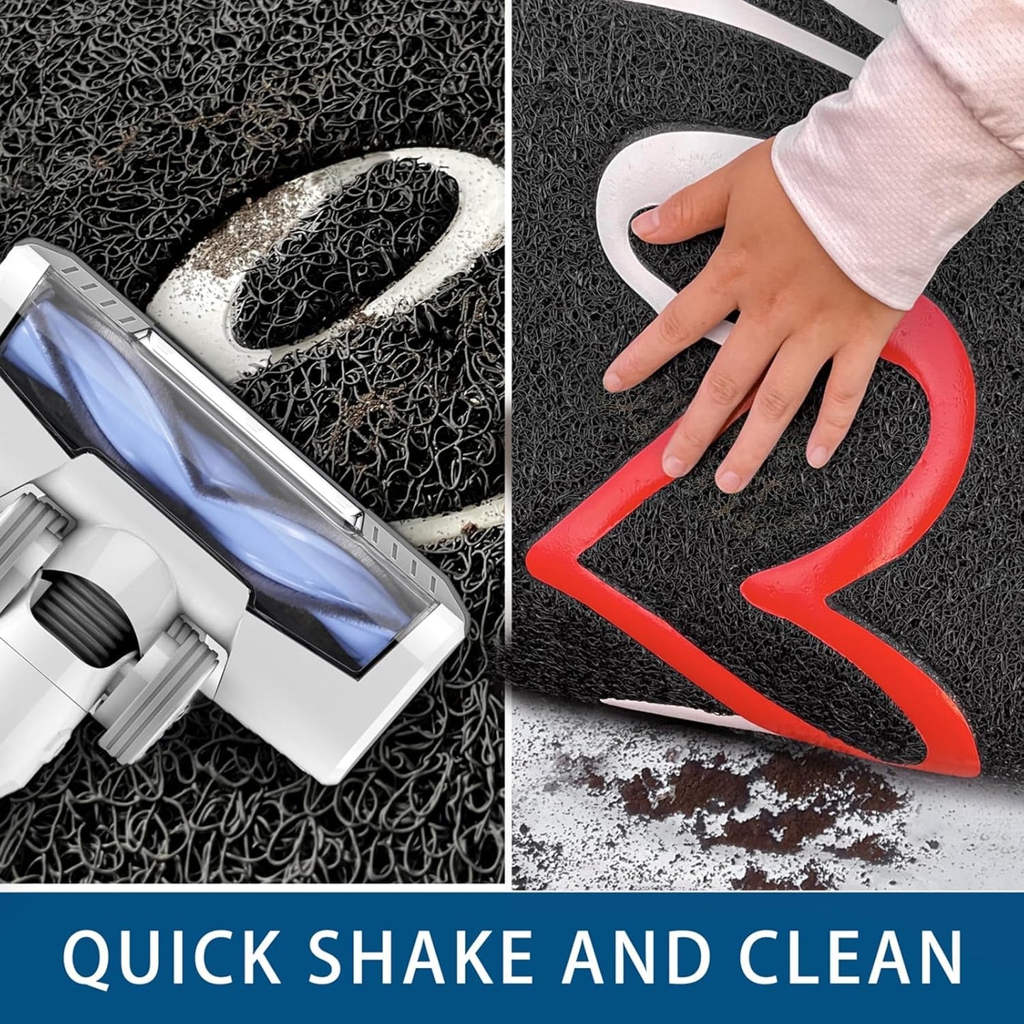 EARTHALL Door Mat Outside Inside Home Doormat, 36"x24",Durable Floor Mat Non Slip Mat Ultra Absorb Mud Easy Clean Front Doormat for Garage, Entryway, Patio, High Traffic Areas, Black