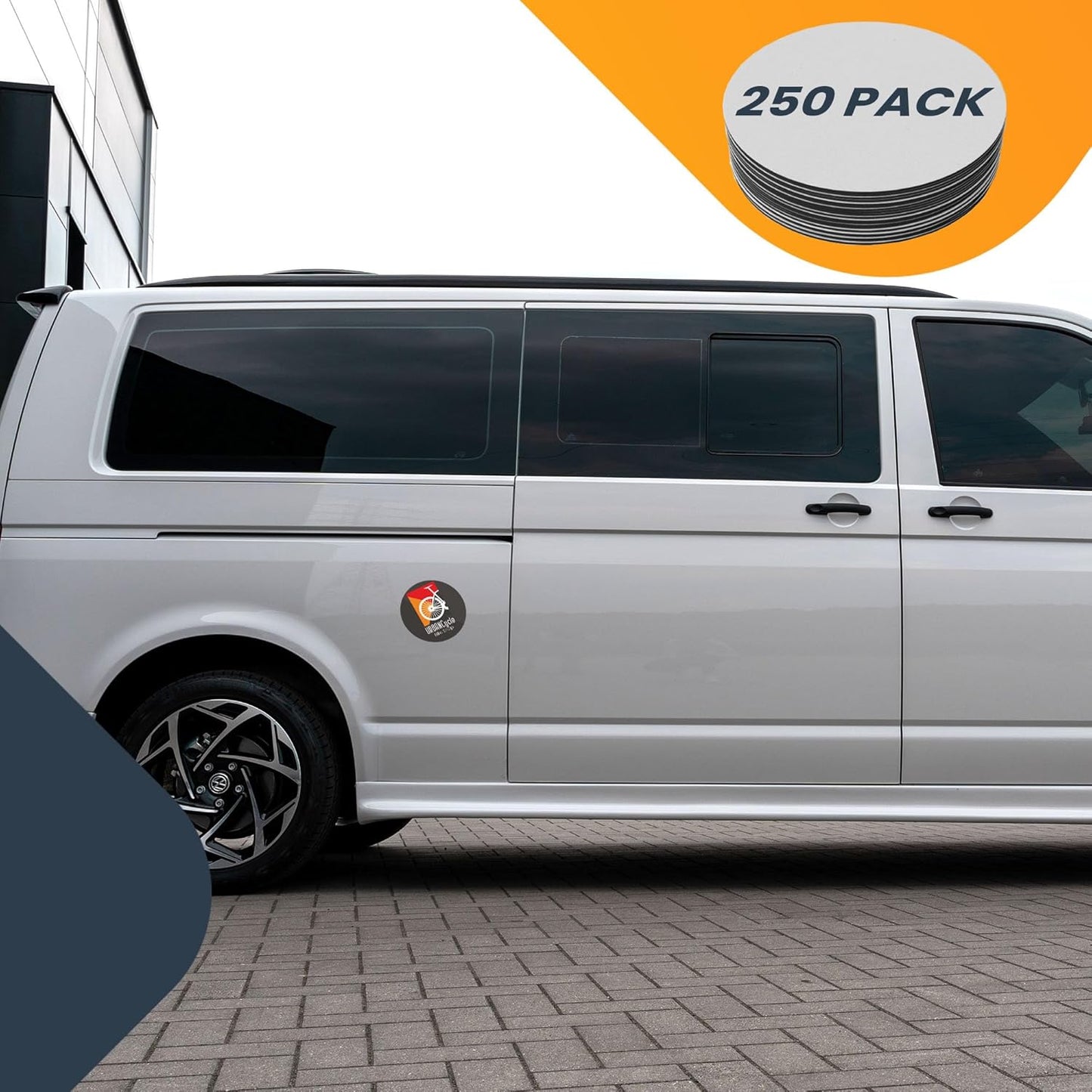 Magnet Me Up Customizable 30 Mil Round Magnet- 5”, 250 PK Weatherproof Car Magnet for Businesses, Sports Teams, Fundraiser, Personal Expression- Custom Text & Logo- Strong Magnetic Vinyl for Vehicles