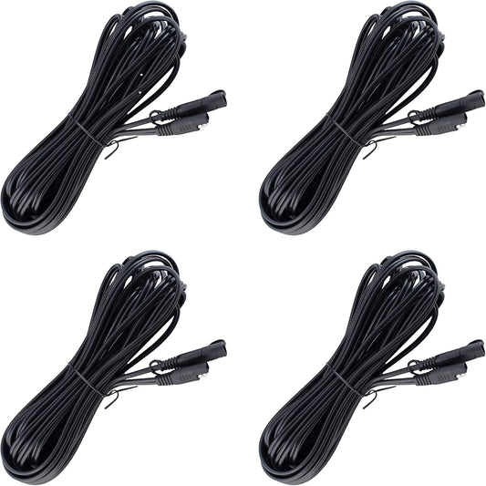 Battery Tender 25 Foot Extension SAE Cable 4 Pack - Designed for Use with Battery Tender Chargers - Quick Connect Plugs for Easy Connection to Motorcycle, Cars, ATVs and More - 081-0148-25-BG4