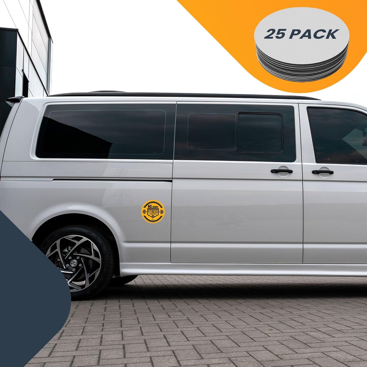 Magnet Me Up Customizable 30 Mil Round Magnet- 6”, 25 PK Weatherproof Car Magnet for Businesses, Sports Teams, Fundraiser, Personal Expression- Custom Text & Logo- Strong Magnetic Vinyl for Vehicles