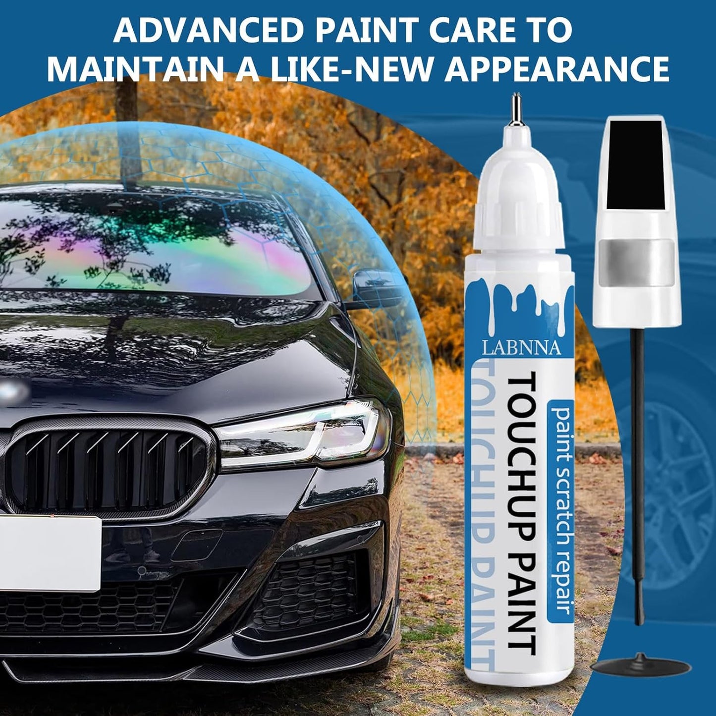 Black(GBA/WA8555) Touch Up Paint for Chevrolet-Exact Match 2 in 1 touchup Paint Pen for Chips and Nicks Repair Car Paint Scratch Repair Kit