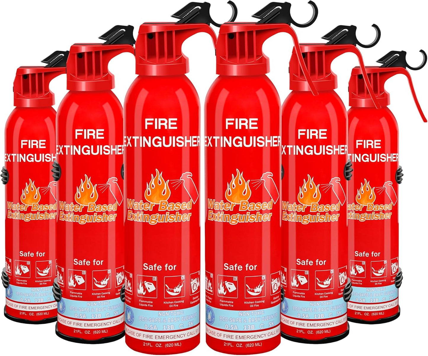 Fire Extinguisher for Home, Car, Kitchen, Vehicle, Boat, Garage, Portable A, B, C, K Class Fire Extinguishers with Mount, Emergency Survival Extinguisher, Easy Access, Versatile Fire Protection