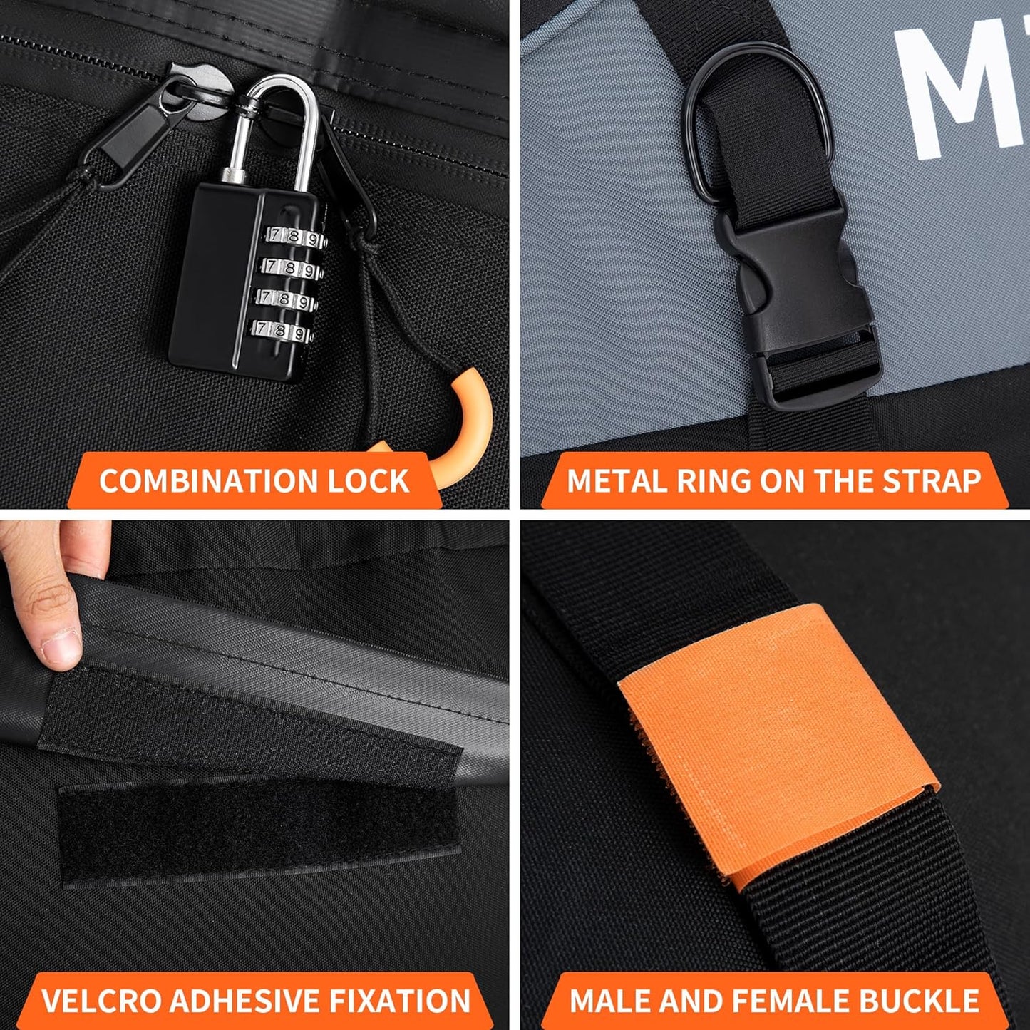 MIDABAO Waterproof Duty Car Roof Top Carrier-Car Cargo Roof Bag Car Roof Top Carrier - Waterproof & Coated Zippers- Includes Anti-Slip Mat- for Cars with or Without Racks (12 Cubic feet)