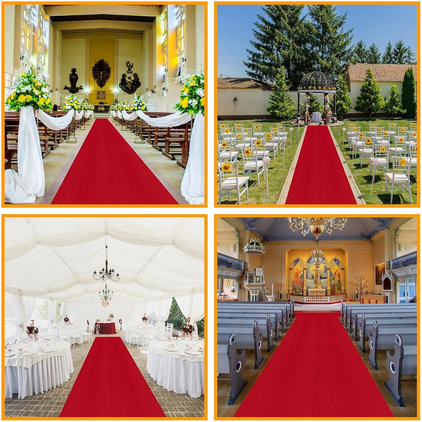 Ottomanson 6'6" x 8' Mud Mat Area Rug Scraper Carpet - Non-Slip, Dirt Trapping for Indoor & Outdoor Use - Ideal for Entryway, Garage, Kitchen, Patio & High-Traffic Areas, Red