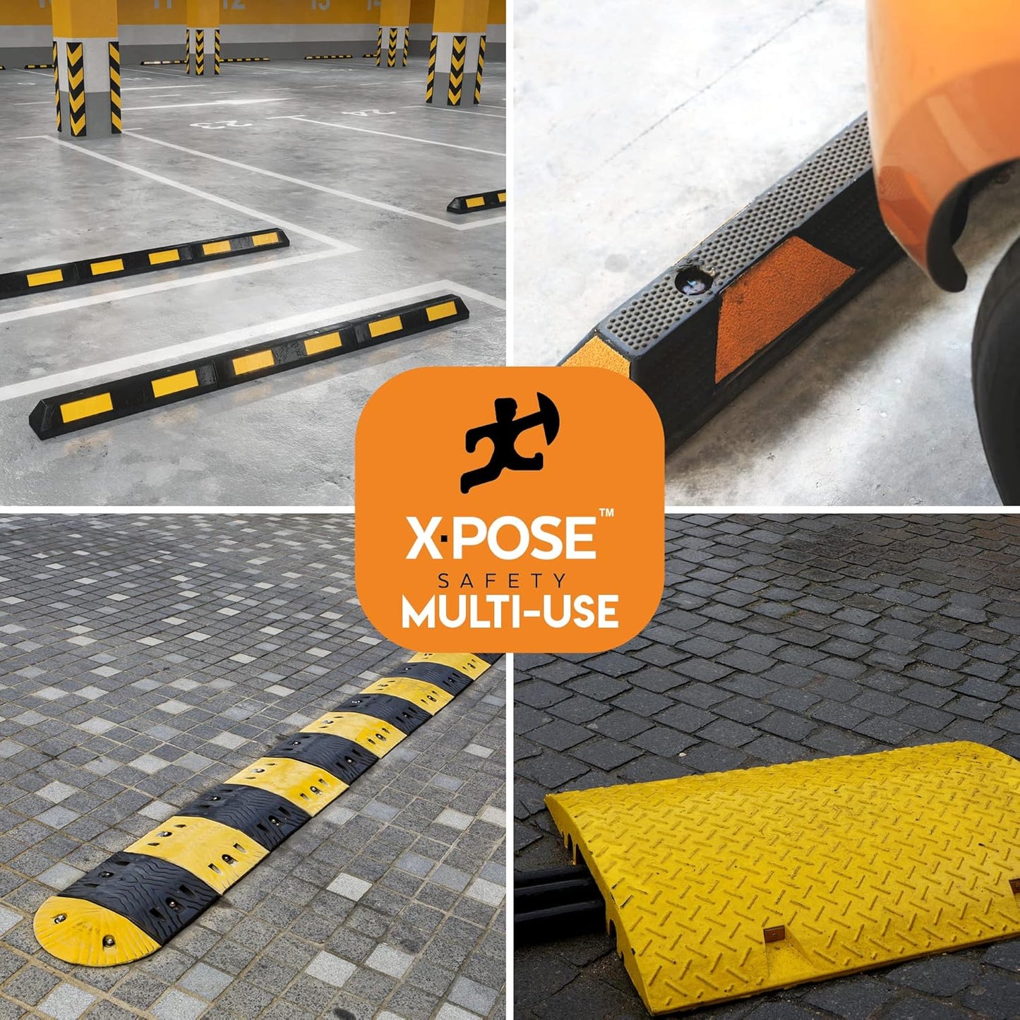 Heavy Duty Rebar Stakes 14" - 1/2" Diameter Threaded Galvanized Steel Spikes – 12 Pack Metal Ground Stakes for Speed Bumps & Wheel Stops – Support Estacas de Metal – Durable Asphalt Surface