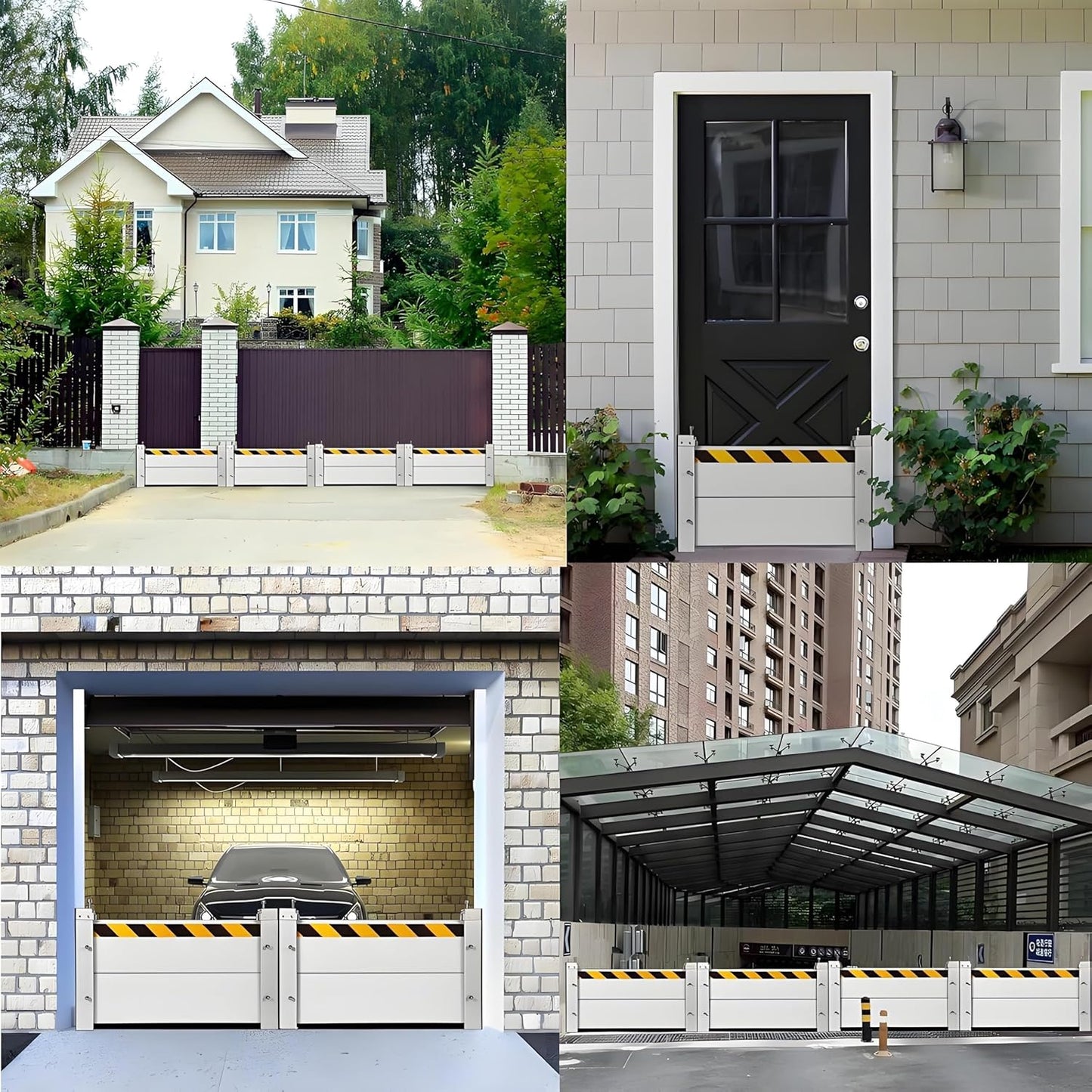 Flood Barriers for Home Exterior,Aluminum Alloy Outdoor Garage Doors Water Barriers for Flooding(H15.7Inch,L19FT)